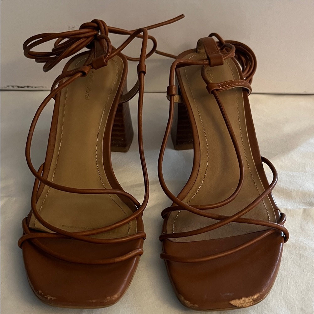 & Other Stories Brown Strappy Heels